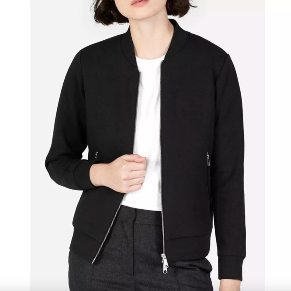 Everlane The Street Fleece Bomber in Black